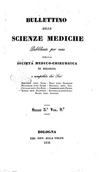 Bullettino delle scienze mediche