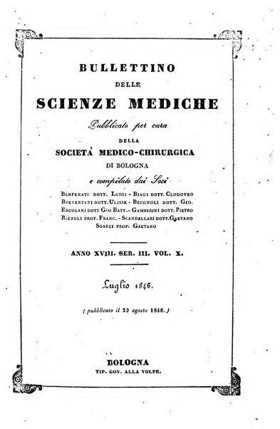 Bullettino delle scienze mediche