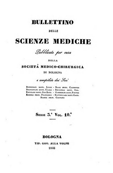 Bullettino delle scienze mediche