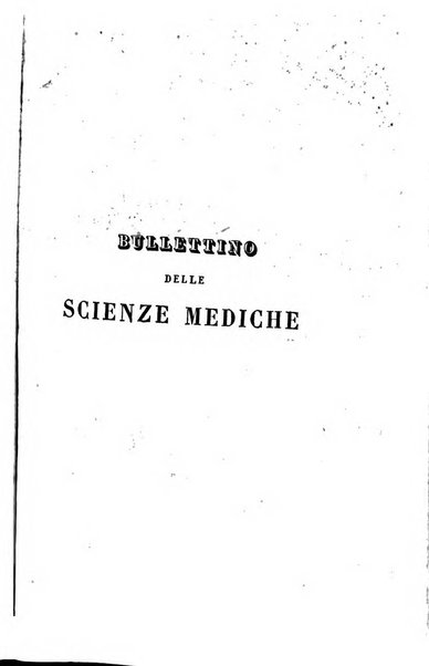 Bullettino delle scienze mediche