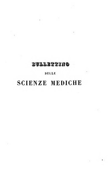 Bullettino delle scienze mediche