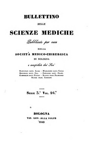 Bullettino delle scienze mediche