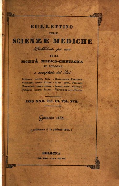 Bullettino delle scienze mediche