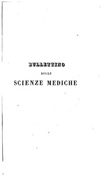 Bullettino delle scienze mediche