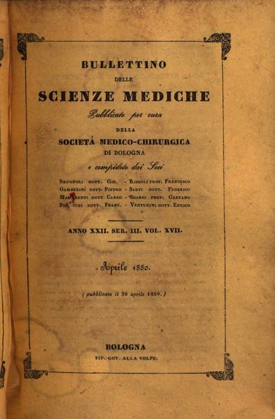 Bullettino delle scienze mediche