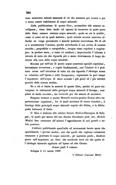 Bullettino delle scienze mediche