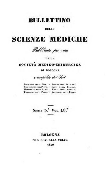 Bullettino delle scienze mediche