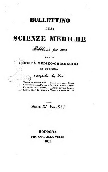 Bullettino delle scienze mediche