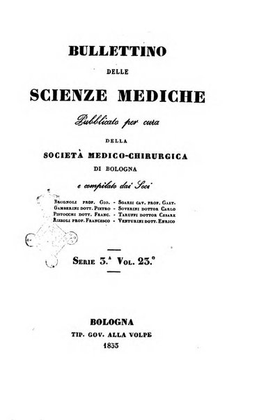 Bullettino delle scienze mediche