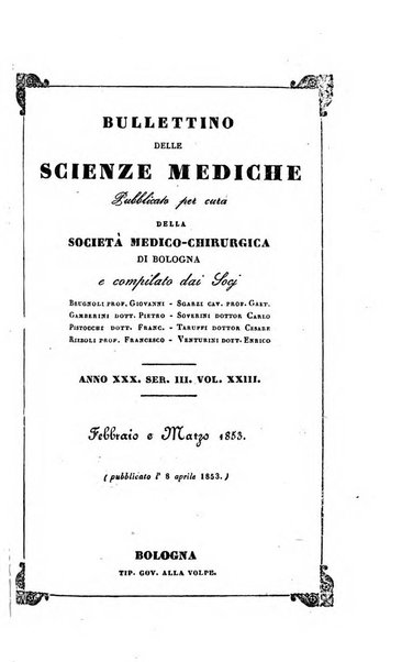 Bullettino delle scienze mediche