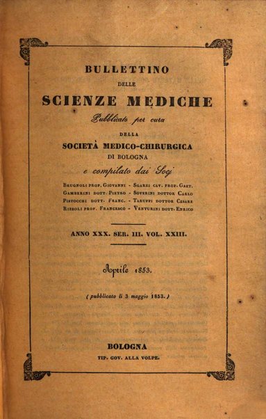 Bullettino delle scienze mediche