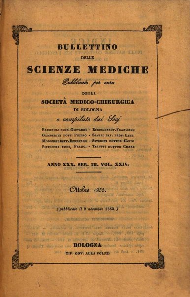 Bullettino delle scienze mediche