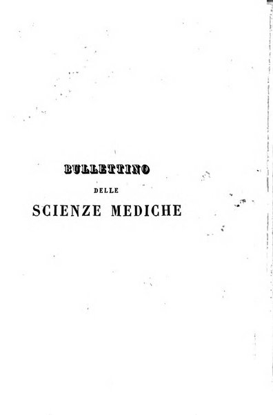 Bullettino delle scienze mediche