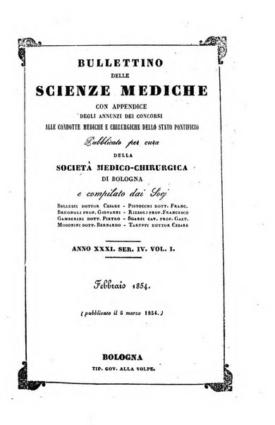 Bullettino delle scienze mediche