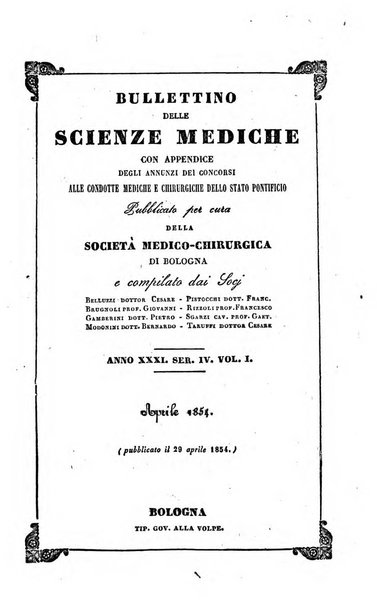 Bullettino delle scienze mediche