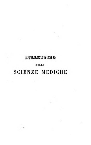 Bullettino delle scienze mediche