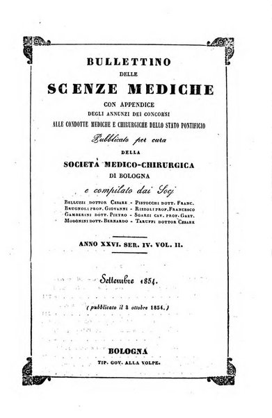 Bullettino delle scienze mediche