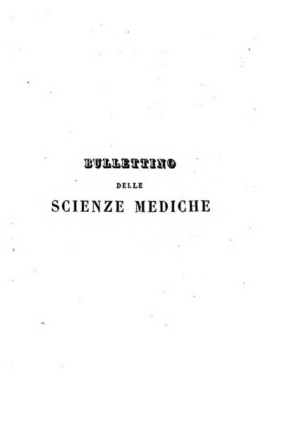 Bullettino delle scienze mediche