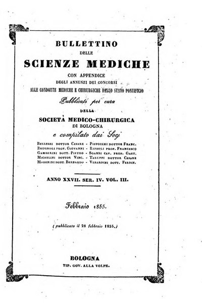 Bullettino delle scienze mediche