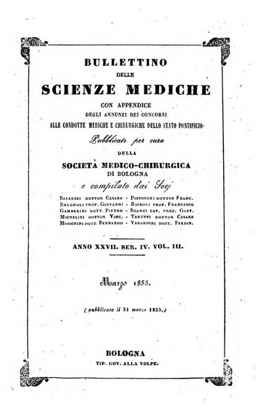 Bullettino delle scienze mediche