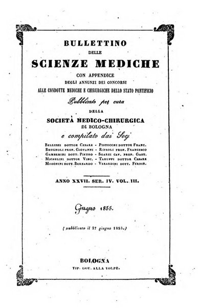 Bullettino delle scienze mediche