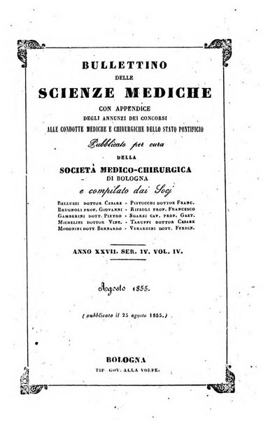 Bullettino delle scienze mediche