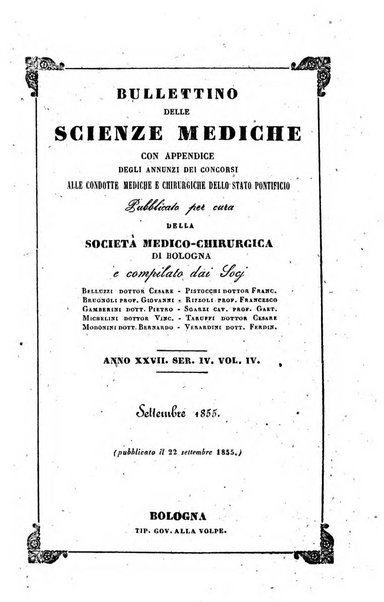 Bullettino delle scienze mediche