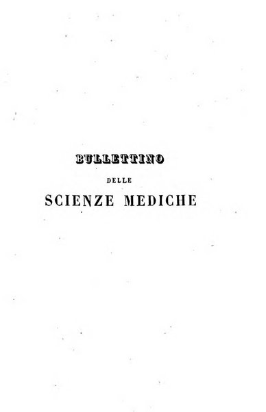 Bullettino delle scienze mediche