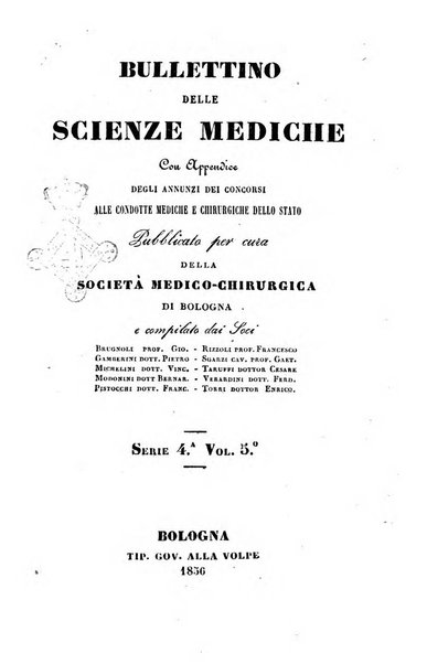 Bullettino delle scienze mediche