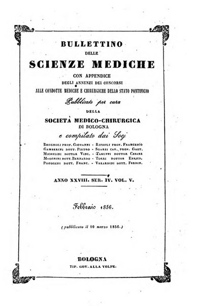 Bullettino delle scienze mediche