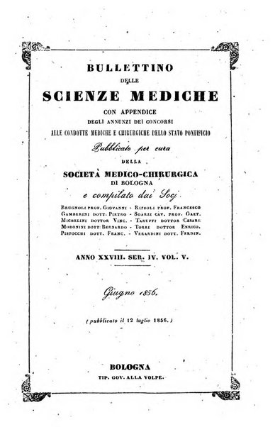 Bullettino delle scienze mediche