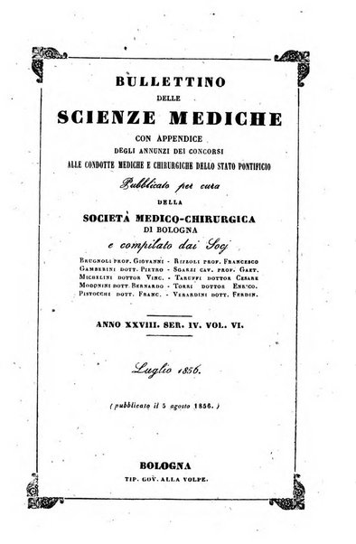 Bullettino delle scienze mediche