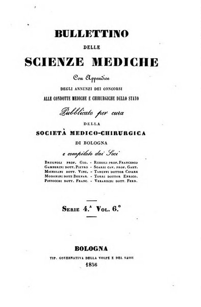 Bullettino delle scienze mediche