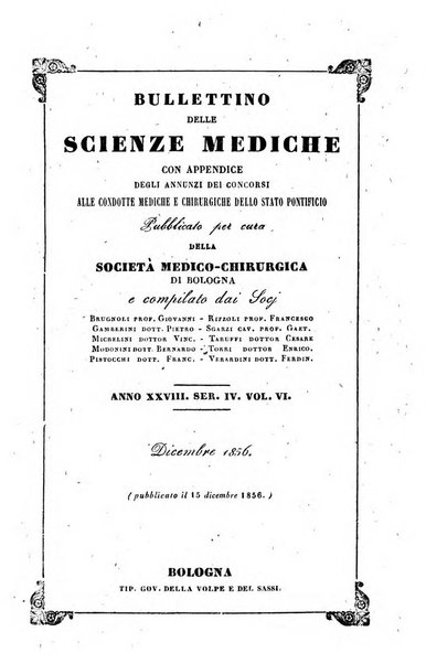 Bullettino delle scienze mediche