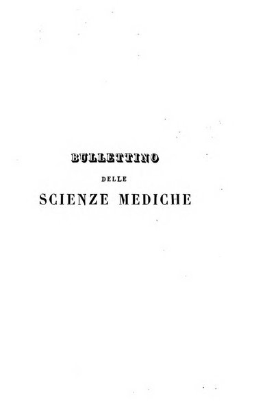 Bullettino delle scienze mediche