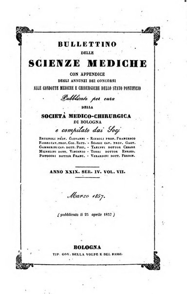 Bullettino delle scienze mediche