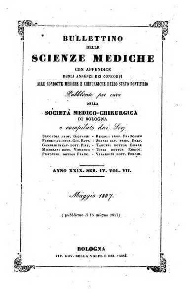 Bullettino delle scienze mediche