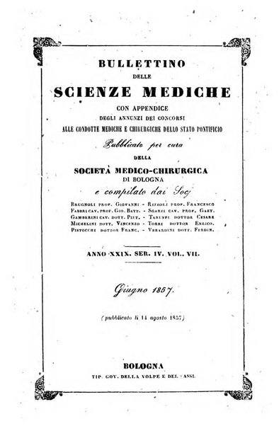 Bullettino delle scienze mediche