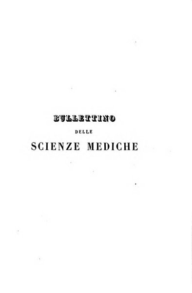 Bullettino delle scienze mediche