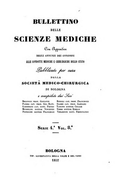 Bullettino delle scienze mediche