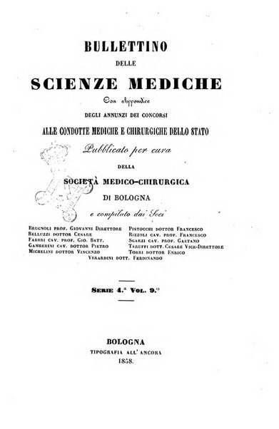 Bullettino delle scienze mediche