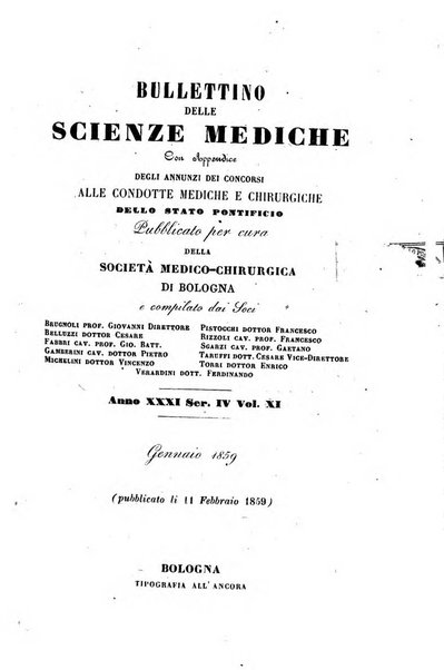 Bullettino delle scienze mediche