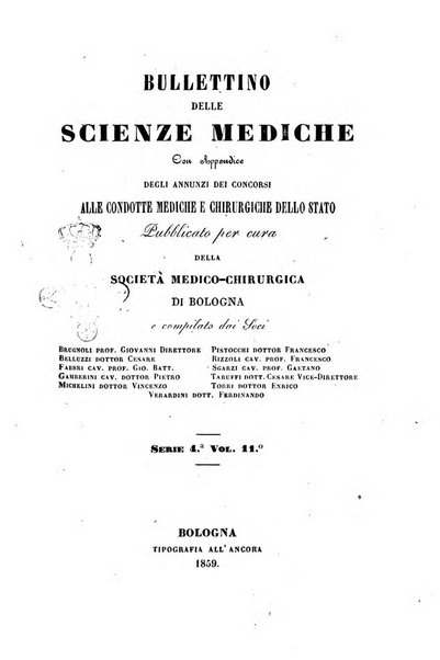 Bullettino delle scienze mediche