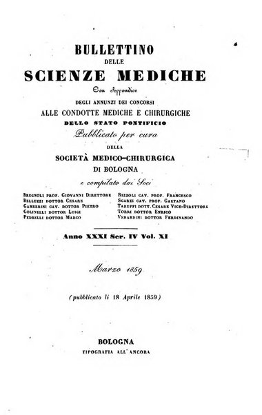 Bullettino delle scienze mediche