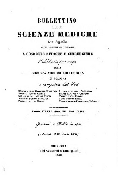 Bullettino delle scienze mediche