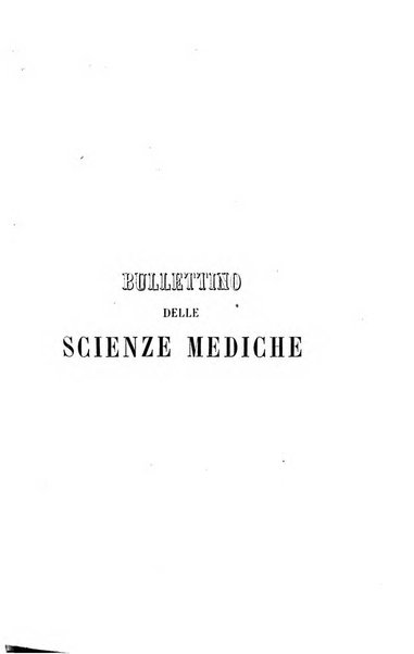 Bullettino delle scienze mediche