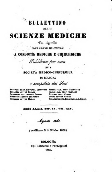 Bullettino delle scienze mediche