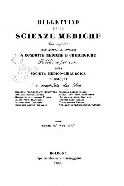 Bullettino delle scienze mediche