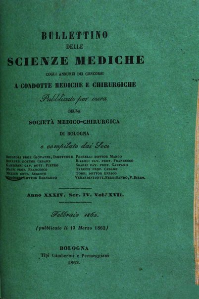 Bullettino delle scienze mediche