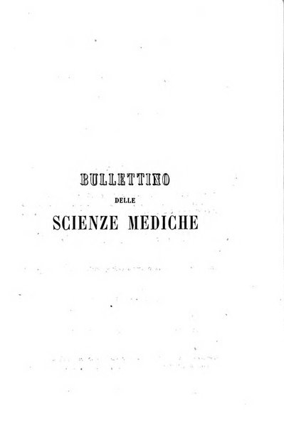 Bullettino delle scienze mediche